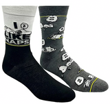 PEANUTS Men’s 2 Pair Of SNOOPY Socks ‘I LIKE NAPS’ - Novelty Socks And Slippers