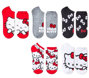 SANRIO HELLO KITTY Ladies 5 Pair Of No Show Socks - Novelty Socks And Slippers