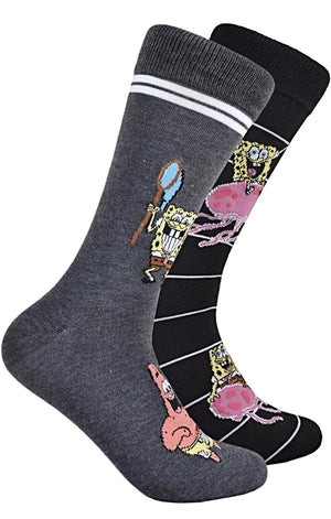 SPONGEBOB SQUAREPANTS Men’s 2 Pair of Socks With JELLYFISH - Novelty Socks for Less