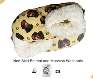 COMFIES BRAND Ladies ROTTWEILER DOG Non-Skid Slippers