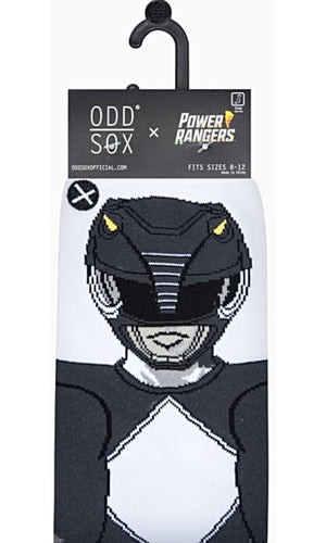 POWER RANGERS Men’s BLACK RANGER 360 Socks ODD SOX Brand - Novelty Socks for Less