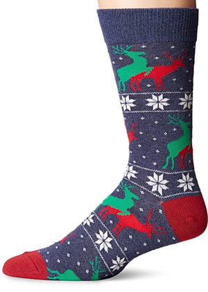 SOCKSMITH Brand Men’s CHRISTMAS Socks ‘NAUGHTY REINDEER’ - Novelty Socks for Less