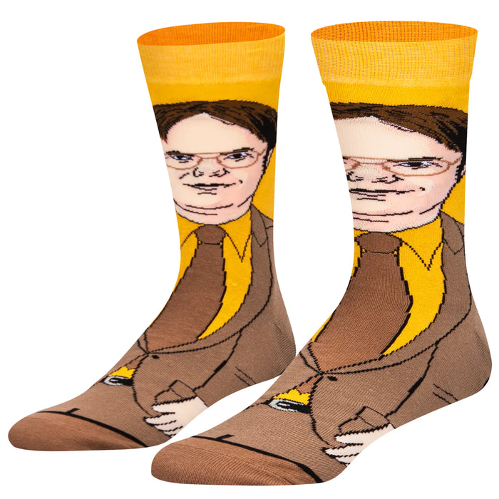 THE OFFICE TV SHOW Men’s DWIGHT SCHRUTE 360 Socks ODD SOX Brand