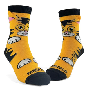 CURIOUS ORANGE CAT Unisex Kids Socks Kids Age 3-5 By SOCK PANDA Brand - Novelty Socks And Slippers