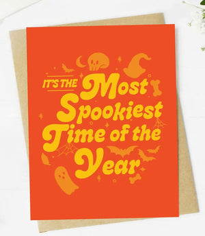 Halloween Greeting Card IT’S THE MOST SPOOKIEST TIME OF THE YEAR - Novelty Socks And Slippers
