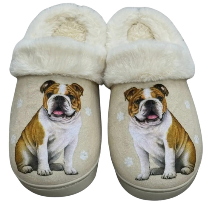 SNUGGS Memory Foam BULLDOG Non Slip Slippers (Choose Size) By E&S Pets