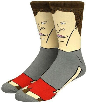 BEAVIS AND BUTT-HEAD Men’s 360 SOCKS BIOWORLD BRAND - Novelty Socks And Slippers