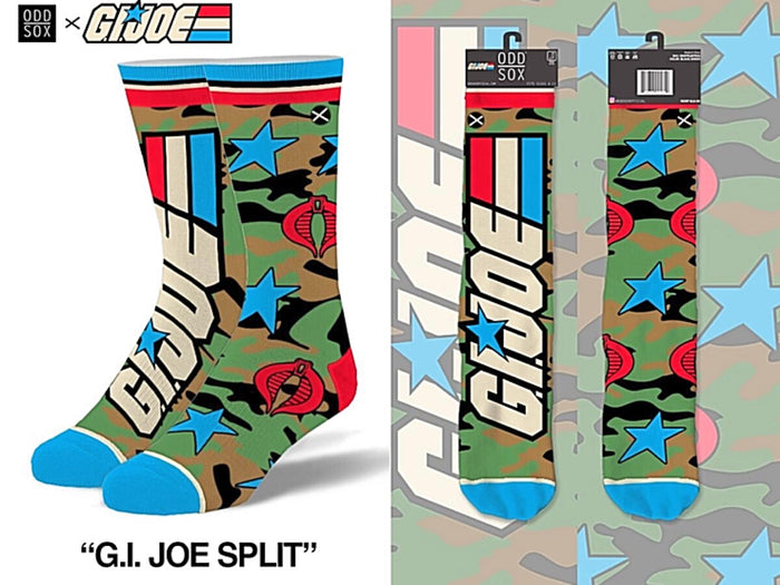 G.I. JOE Men’s Camouflage SPLIT RETRO Socks ODD SOX Brand