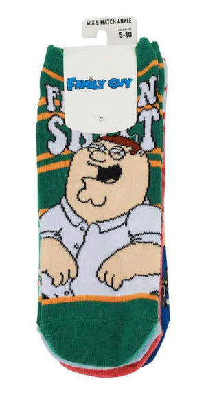 FAMILY GUY TV Show Ladies 5 Pair Of Ankle Socks ‘FRIGGIN’ SWEET’ BIOWORLD Brand