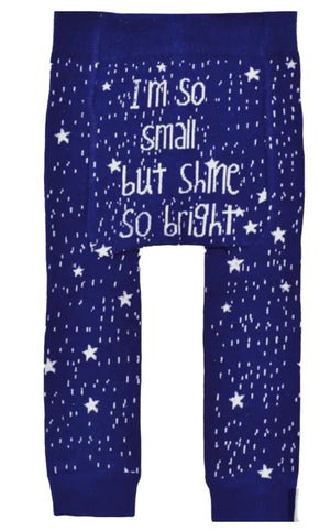 BOOGIE TIGHTS Unisex Baby ‘I’M SO SMALL BUT SHINE SO BRIGHT’ By PIERO LIVENTI (CHOOSE SIZE) - Novelty Socks And Slippers
