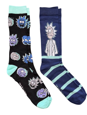 RICK AND MORTY Men's 2 Pair Of Socks - Novelty Socks And Slippers