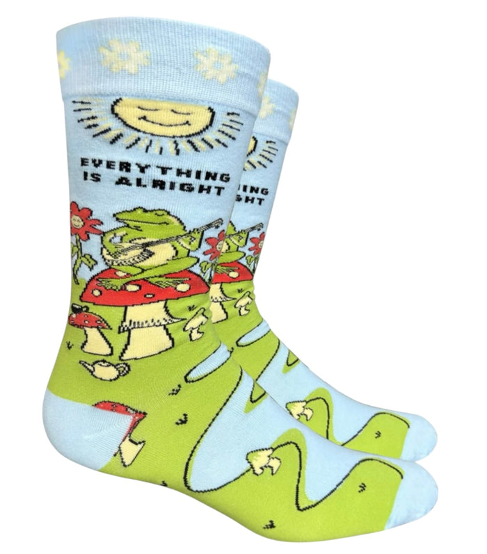 GROOVY THINGS CO. Brand Men’s EVERYTHING IS ALRIGHT Socks