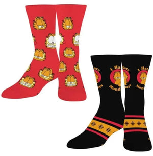 GARFIELD & ODIE Unisex 2 Pair Of Socks ‘I HATE MONDAYS’ ODD SOX Brand