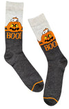 PEANUTS MEN’S SNOOPY HALLOWEEN SOCKS With WOODSTOCK ‘BOO’ - Novelty Socks And Slippers