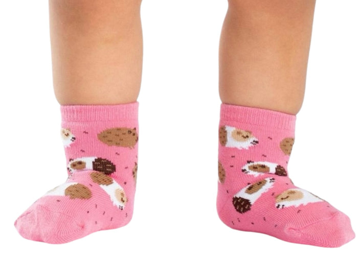 SOCK IT TO ME BRAND TODDLER GIRLS GUINEA PIG NON-SLIP GRIP SOCKS