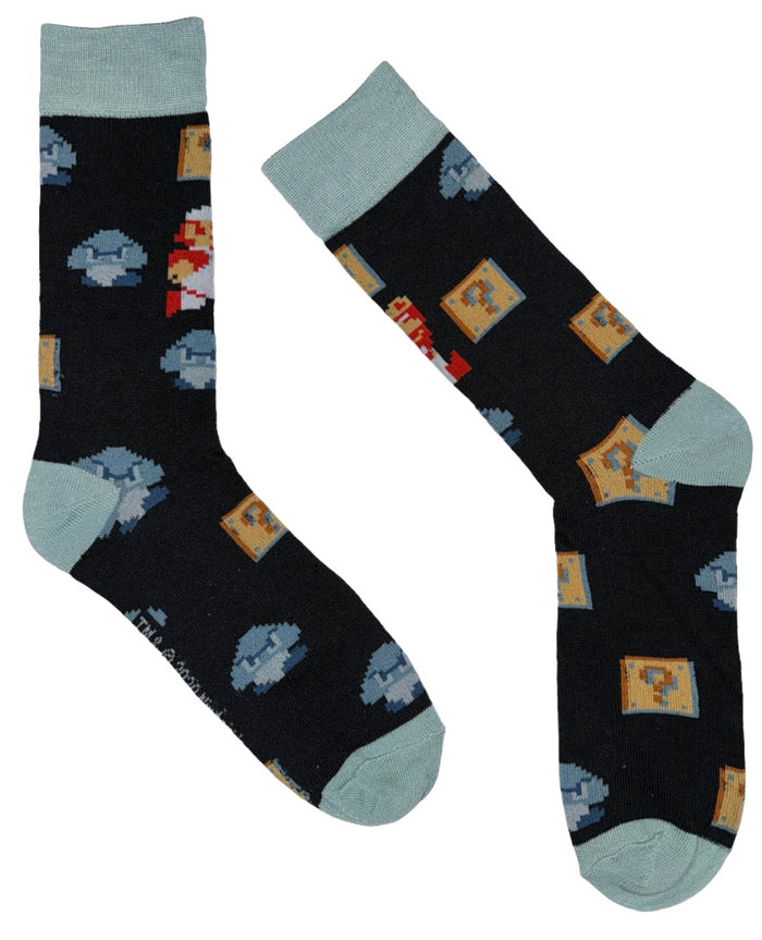 SUPER MARIO BROS. Men’s Socks With GOOMBA, MYSTERY BOX BIOWORLD Brand