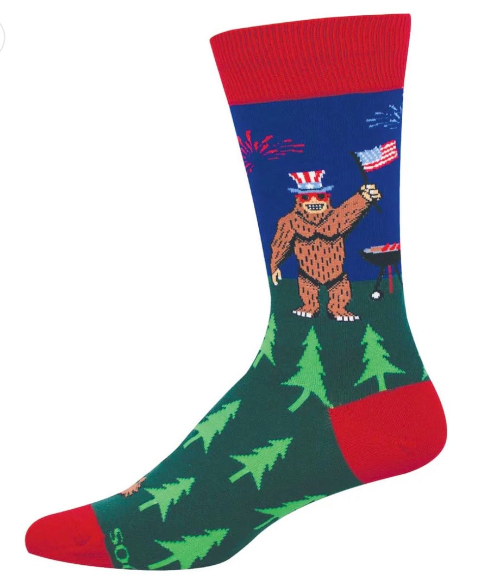 MYTHICALLY GOOD BBQ Men's Patriotic Socks SOCKSMITH Brand 250th Anniversary Collection - Novelty Socks And Slippers