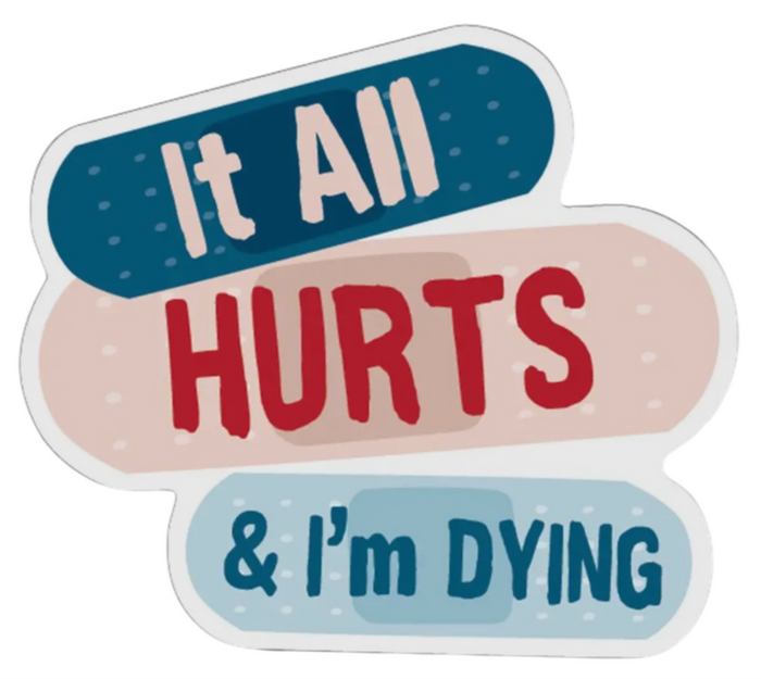 FUNATIC Brand IT ALL HURTS & I’M DYING Vinyl Sticker