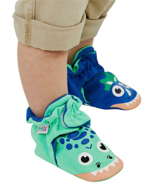 PALS SOCKS Brand Unisex T-REX & TRICERATOPS BABY BOOTIES (CHOOSE SIZE)