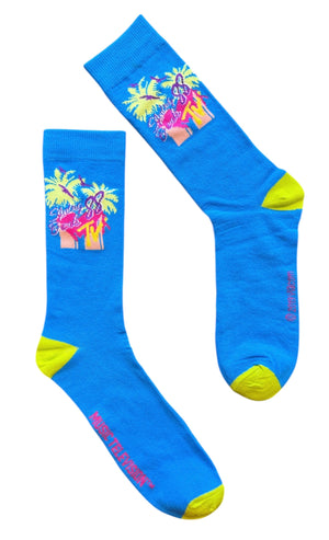 MTV MUSIC TELEVISION Men’s Socks SPRING BREAK ‘88 - Novelty Socks And Slippers