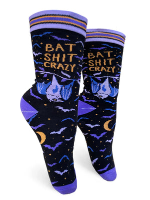 GROOVY THINGS Co. Brand Ladies BAT SHIT CRAZY Socks