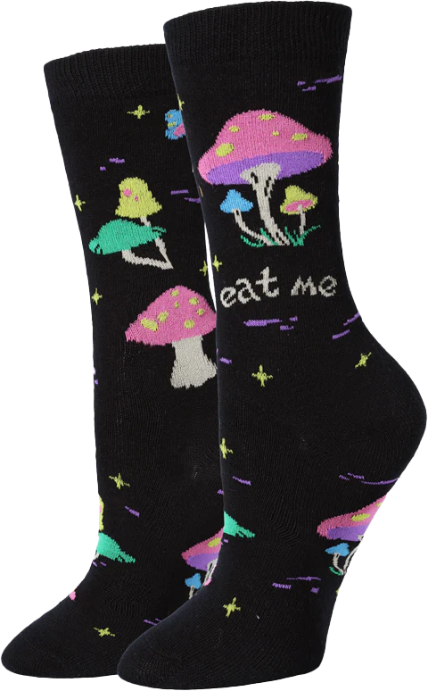 SOCK HARBOR Brand Ladies MUSHROOM Socks ‘EAT ME’