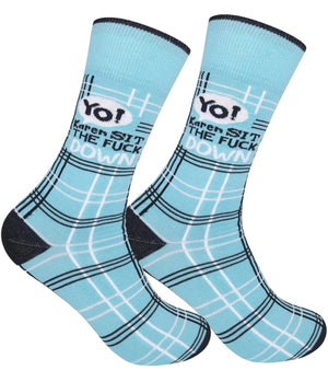 YO! KAREN SIT THE FUCK DOWN Unisex Socks FUNATIC Brand - Novelty Socks And Slippers