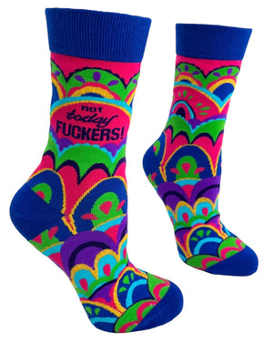 FABDAZ Brand Ladies NOT TODAY FUCKERS Socks - Novelty Socks And Slippers