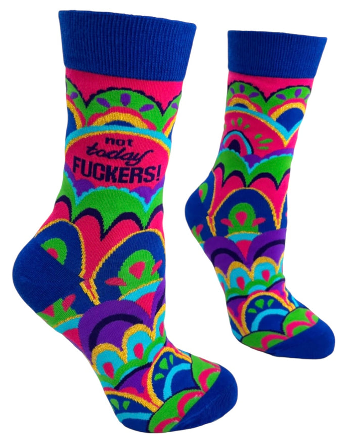 FABDAZ Brand Ladies NOT TODAY FUCKERS Socks