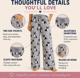 BOSTON TERRIER Dog Adult Unisex PAJAMA BOTTOMS COMFIES Brand By E&S PETS (CHOOSE SIZE)
