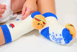 CHEESEBURGER Unisex Baby RATTLE GRIPPER BOTTOM SOCKS BOOGIE TOES Brand By PIERO LIVENTI - Novelty Socks And Slippers