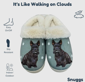 SNUGGS Memory Foam SCOTTISH TERRIER Dog Non Slip Slippers By E&S Pets (Choose Size)