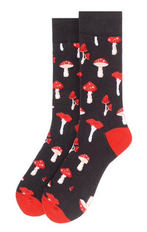 MUSHROOM Men’s Socks PARQUET BRAND MUSHROOMS ALL OVER - Novelty Socks And Slippers