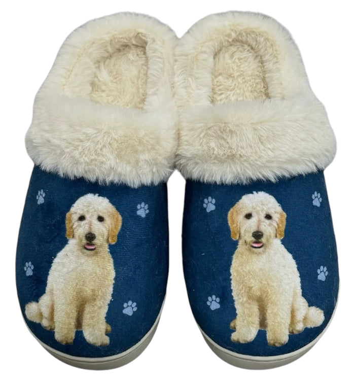 SNUGGS Memory Foam GOLDENDOODLE Dog Non Slip Slippers (Choose Size) By E&S Pets