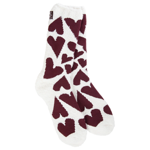 PLUM HEARTS Ladies Valentines Day Soft Cozy Socks WORLD’S SOFTEST SOCKS Brand - Novelty Socks And Slippers