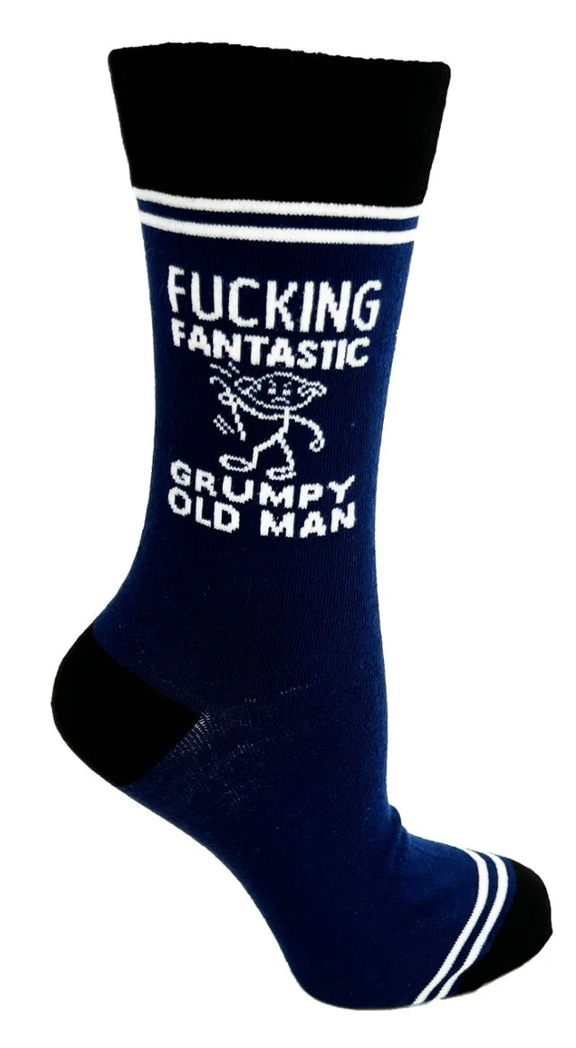 HEY NOW Brand By Fabdaz Unisex FUCKING FANTASTIC GRUMPY OLD MAN Socks