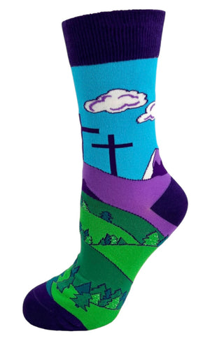 FABDAZ Brand Ladies RELIGIOUS Socks FAITH CAN MOVE MOUNTAINS - Novelty Socks And Slippers