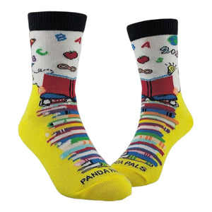 POWER OF BOOKS Unisex Kids Socks Age 5-7 SOCK PANDA Brand - Novelty Socks And Slippers