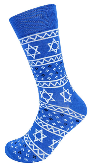 PARQUET Brand Men’s STAR OF DAVID HANUKKAH Socks - Novelty Socks for Less