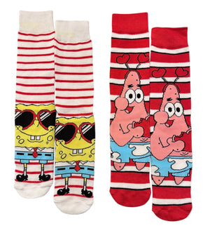 SPONGEBOB SQUAREPANTS Men’s VALENTINES DAY 2 Pair of Socks With PATRICK - Novelty Socks And Slippers