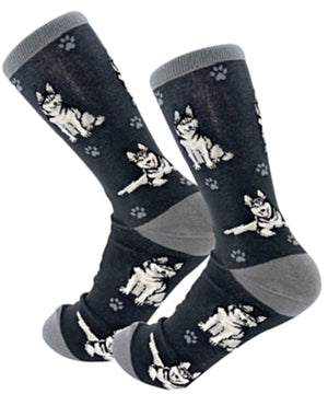 SIBERIAN HUSKY Dog Unisex Socks By E&S Pets CHOOSE SOCK DADDY, HAPPY TAILS, LIFE IS BETTER - Novelty Socks for Less