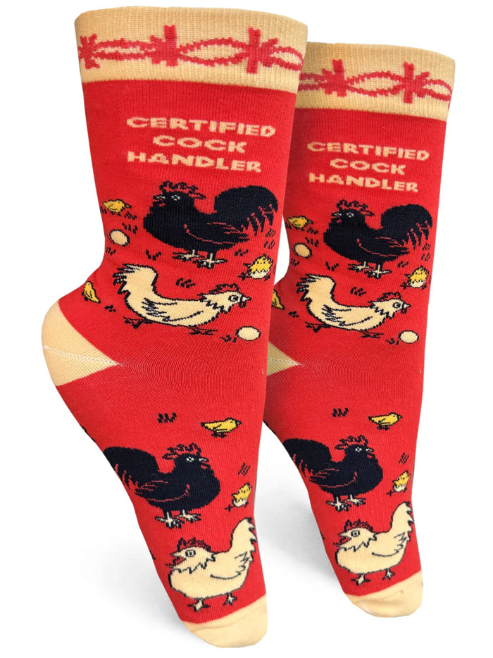 CERTIFIED COCK HANDLER Ladies Chicken Socks GROOVY THINGS Brand