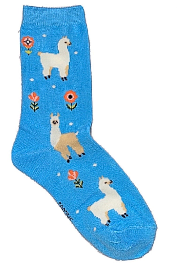 FOOZYS Brand Ladies LLAMAS & FLOWERS Socks