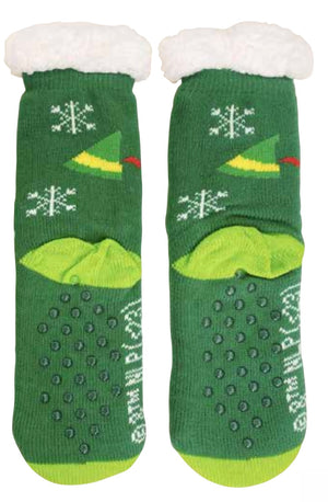 ELF The Movie Ladies CHRISTMAS Sherpa Lined Gripper Bottom Slipper Socks