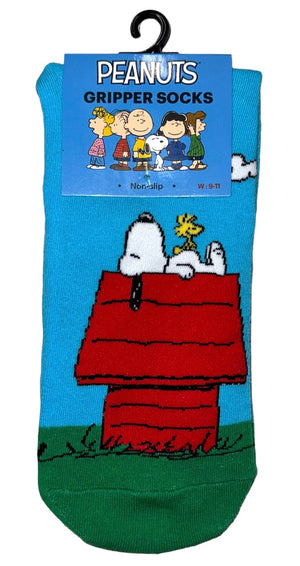 PEANUTS Ladies Gripper Bottom Ankle Socks (CHOOSE PATTERN) - Novelty Socks And Slippers