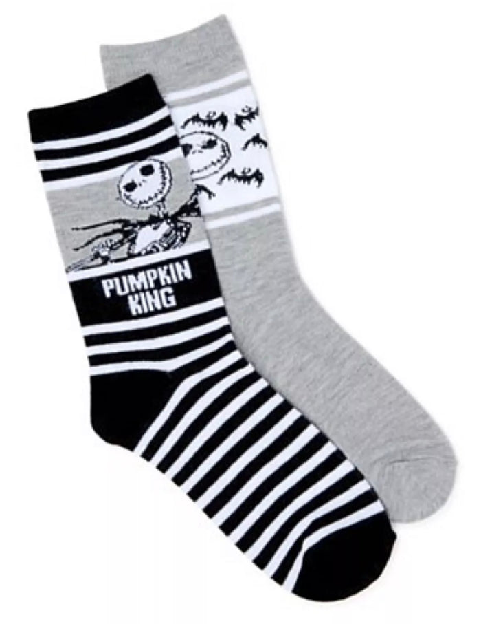 DISNEY NIGHTMARE BEFORE CHRISTMAS Ladies 2 Pair Of Socks ‘PUMPKIN KING’