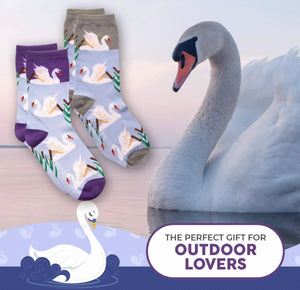 FOOZYS Brand Ladies SWANS 2 Pair Of Socks - Novelty Socks And Slippers