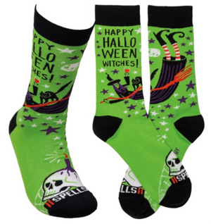PRIMITIVES BY KATHY Unisex ‘HAPPY HALLOWEEN WITCHES’ Socks