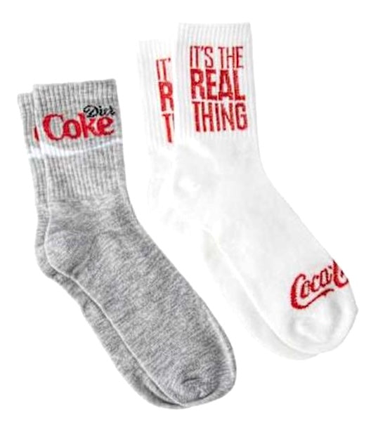 COCA-COLA Ladies 2 Pair Of Socks Diet Coke ‘IT’S THE REAL THING’
