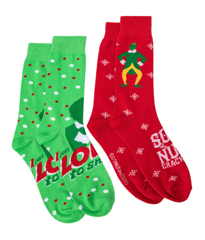 ELF The Movie Men’s 2 Pair Of Christmas Socks ‘Son Of A Nutcracker’